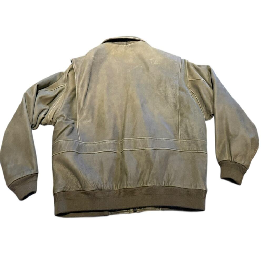 Cabela's Brown Leather Bomber Jacket/Coat Thinsulate Insulation Mens Size XL - Picture 4 of 14